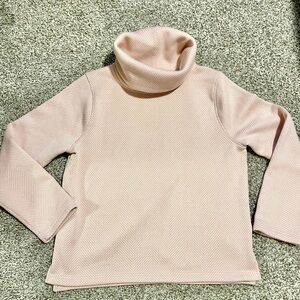 J. Crew Funnel Neck Long Sleeve Sweatshirt XL Blush Pink